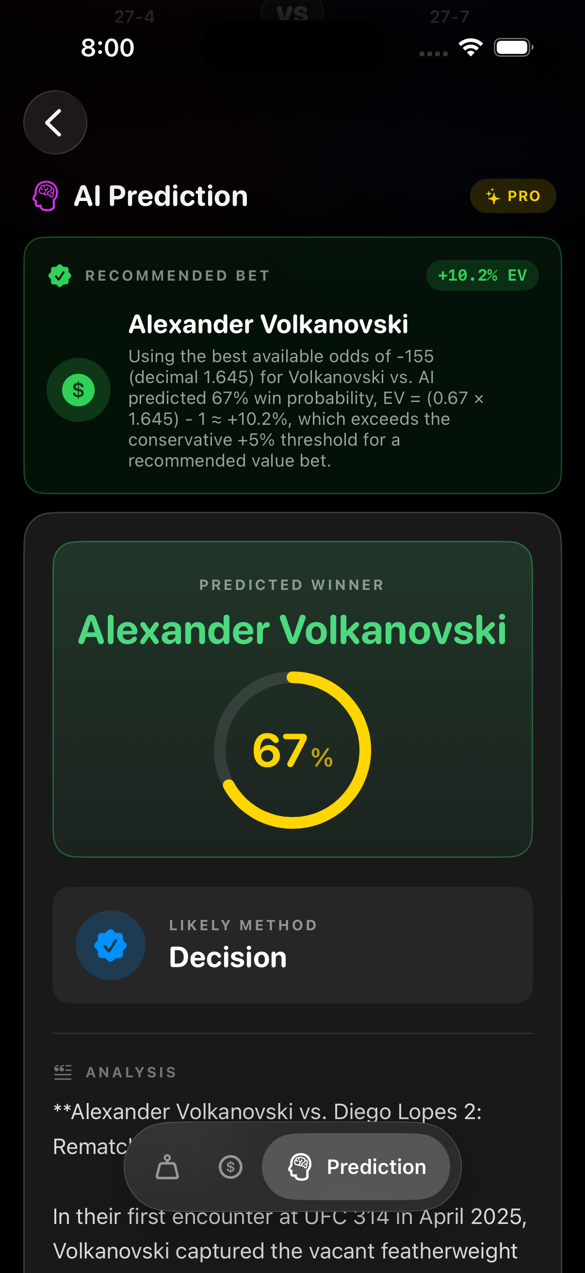 Betting Insights - Smart Recommendations